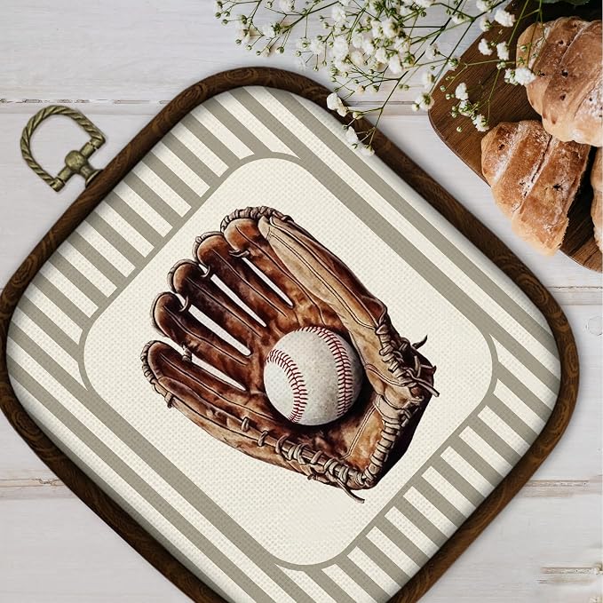 WULQYING Baseball Nursery Wall Art Decor, Sports Nursery Boys Room Square Framed Canvas Art Prints, Sport Lover Gift Baseball Wall Hanging Decor for Kids Boys Room Bedroom Playroom, 5.7x6.5 Inches