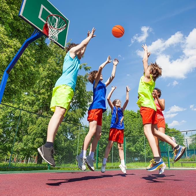 Oleitodh 15Pcs 6" Mini Basketball Balls Bulk Small Basketball Set with Pump, PVC Small Basketballs for Over The Door Hoop Games Party Favors Indoor Outdoor Play Adults Kids Pool Beach