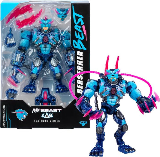 MrBeast Lab Platinum Series 6" Berzerker Beast Titans Collector Figure | Four Horsemen Studios collaboration with 34-point poseability adds depth for articulated action figures for collectors