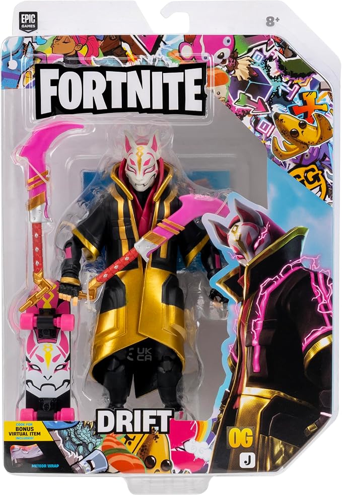 Fortnite Legendary Drift - 6-inch Articulated Figure with Harvesting Tool, Back Bling, and Code for Bonus Virtual Item