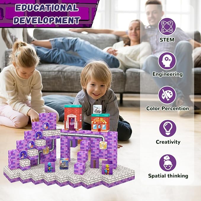 Girigi Toys for Age 5-7,Magnetic Blocks Village World,Kids Toys for 3 Year Old Boys and Girls, Birthday Gifts for Kids