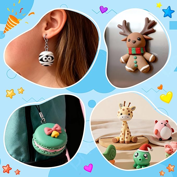 Artpar Polymer Clay Kit,102 Colors Modeling Clay for Kids,Oven Bake Molding Clay with Sculpting Tools Jewelry Accessories,Safe & Non-Toxic,DIY Arts and Crafts Gifts for Children & Adults