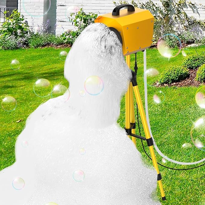 UPGREY Foam Machine for Parties, 3–5m Spray Cannon, Waterproof Foam Maker with Adjustable 4-Position Tripod Stand, Control Box & Pump for Birthday Parties