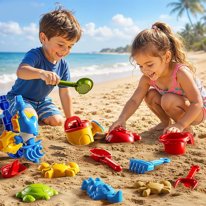 JUKUDAHU 3-Tier Water Table for Kids Ages 4-8 3-5, Sand and Water Table for Toddler with Beach Toys, Outdoor Toys Activity Sensory Play Table, Birthday Gifts for Toddlers 2 3 4 5 6 7 8 Boys Girls