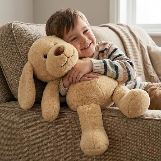 WEIGEDU Large Dog Stuffed Animal Plush Toy Big Soft Golden Retriever Puppy Hugging Gift for Kids Boys Girls Birthday Room Decor 24 Inch