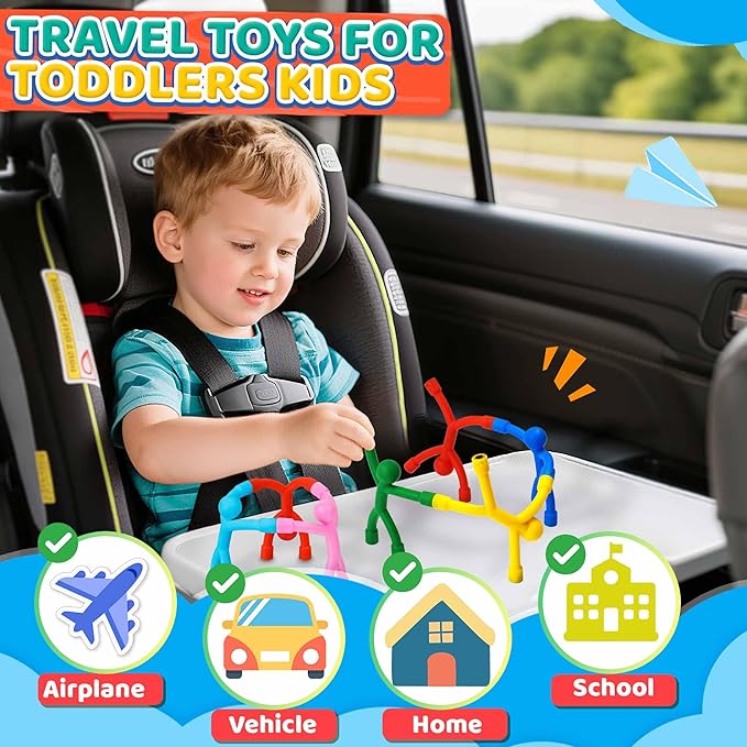 Magnetic Travel Toys for Toddlers Kids, Fidget Toys Airplane Car Travel Activities Essential,Road Trip ‌Sensory Toy Magnet People Men, Toys for 3 4 5 6 7 8 Year Old -30PCS