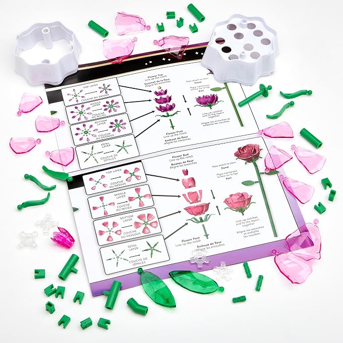 Crystal Gem Creations Beautiful Jewel Bouquet Kit by RoseArt, 275 Pieces, Great for Adults, Tweens and Children Ages 8+