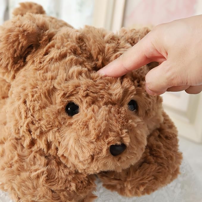 Large Weighted Teddy Bear Stuffed Animal 27.5" 5.5Lbs, Sturdy and Fluffy Brown Bear Plush Toy for Adutls Cuddle, Cute Plushy Hugging Pillow Toy for Adutls