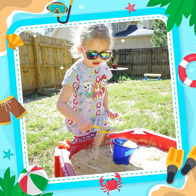 Pool Party Favors Beach Party Favors - 48 PCS Pool Toys For Kids Ages 3-8 Beach Balls Bulk, Sand Bucket and Shovels Set, Kids Sunglasses Bulk, Beach Summer Toys, Pool Party Supplies,Sand Toys