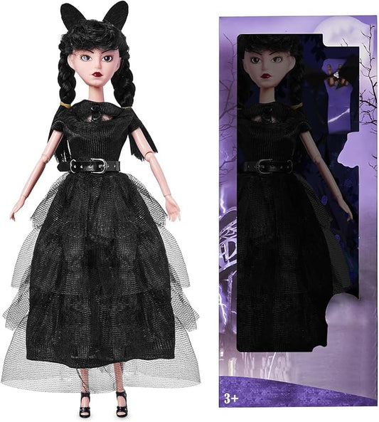11.5" Fashion Dolls in Gift Box, High Heels, and Black Hair - Gift for Fans