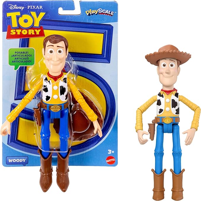 Mattel Disney and Pixar Toy Story 5 Woody Action Figure | 7-inch Playscale, 1 Key Character, 8+ Posable Joints, Movie-Accurate Design