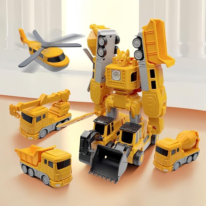 Magnetic Transform Engineering Car Assembled Toys with Storage Box, Magnetic Cars and Trucks for Kids,Magnetic Blocks for Toddlers,Outdoor Activities for Kids Ages 3-5 4-8
