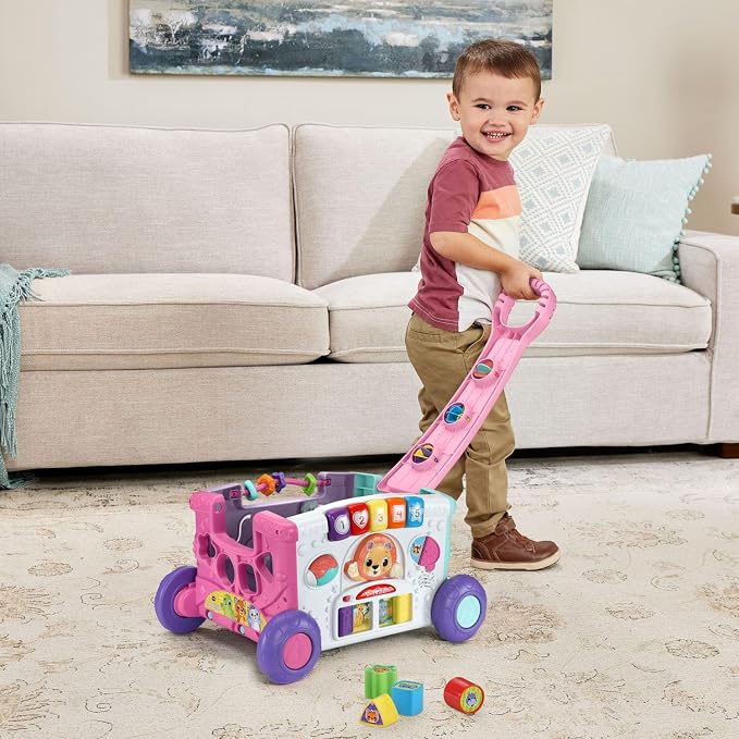VTech Sort and Discover Activity Wagon for Toddlers, Pink