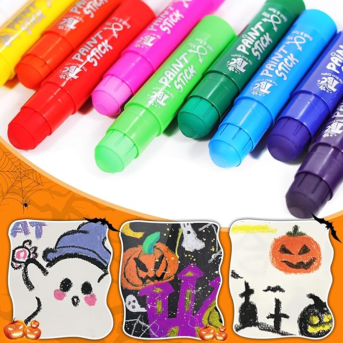 TBC The Best Crafts Paint Sticks for Kids Ages 2-8, 12 Classic Colors, Washable, Non-toxic, Tempera Paint Sticks for Crafts, Art Supplies, and Birthday Gifts