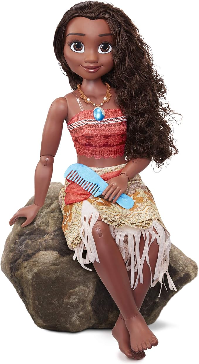Disney Moana Doll 32" Tall Playdate Perfectly Poseable Doll, Includes Hair Comb, Playdate Moana Fashion Doll, Moana Doll Stands 32 Inches Tall! Great Gift for Girls