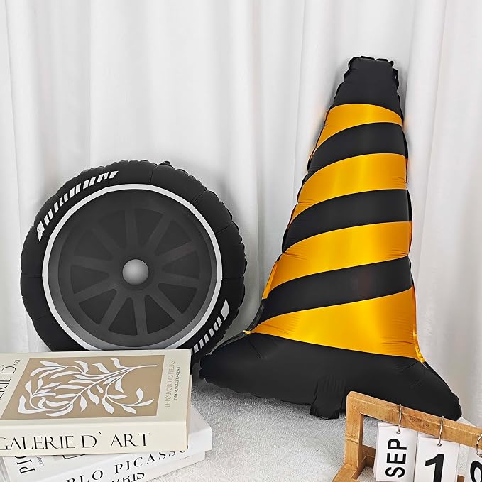4PCS Tire Balloon Racing Car Wheel Foil Balloon | For Racing Themed Birthday Competition Baby Shower Decoration Supplies
