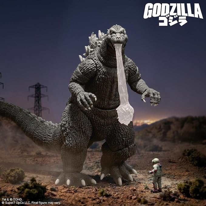Super7 ULTIMATES! Godzilla '54-8" Toho Godzilla Action Figure with Accessories - Classic Movie Collectibles and Retro Toys