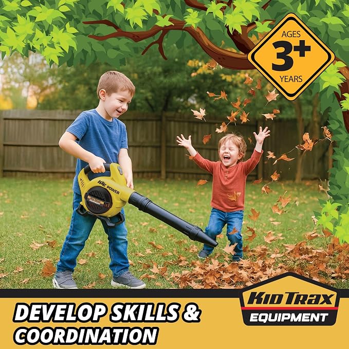 Kid Trax Leaf Blower Construction Toys - Kid Toy, Gardening Tools, Kids Leaf Blower, Tools for Kid, Pretend Play, Easy to Use, Realistic with Lights & Sounds, Toys for 3 Year Old Boys and Girls Above