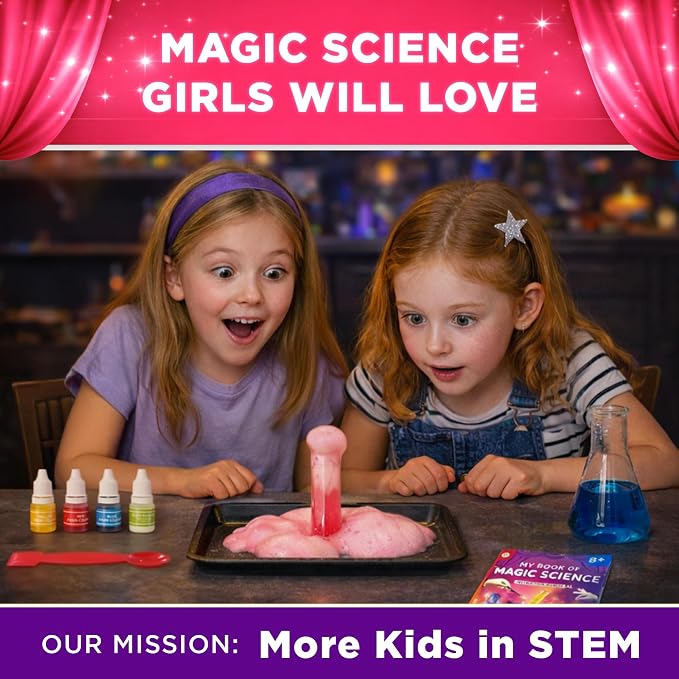 Doctor Jupiter Magic Science Kit, Chemistry Set for Kids Ages 8-10-12-14 | Birthday Gift Ideas for 8+ Boys and Girls | Toy STEM Kit with 10 Science Experiments, Magic Tricks