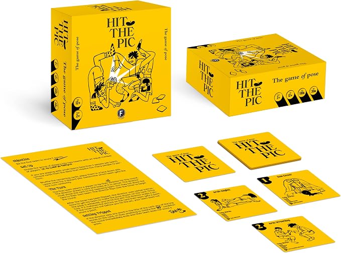 Hit The Pic Party Game - Match The Pose in Fast-Paced Team Play Using Improv and Movement, Perfect for Groups and Family Game Nights - Ages 12+, 2+ Players, 30 Minute Playtime, Made by Fitz