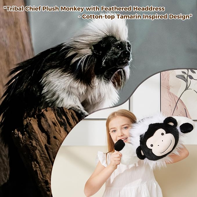 GILFWM Weighted Stuffed Animals Monkey - 21.3" Cute Toy Pillow Plushie Gifts for Kids Boys Girls & Adults, 3 lbs Soft Washable Plush Pillowfort
