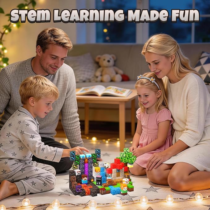 Magnetic Blocks for Kids, 100PCS 0.8inch Magnetic Building Blocks, Magnetic Cubes for STEM Constructions Magnetic Blocks for Boys Girls Age 3 4 5 6 7 8-12, Ideal Holiday Birthday Gifts(Lava Swords)