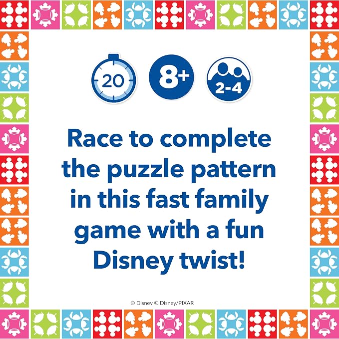 Disney Puzzle Blitz - Block Puzzle Game, Board Games for Family Night, Multi-Player Board Game, Family Board Game, Travel Games, Disney Toys, Ages 8+