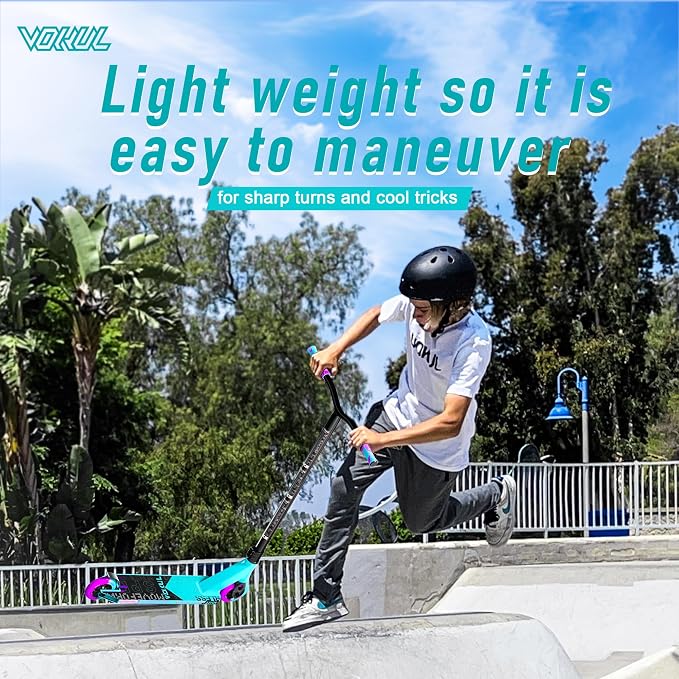 VOKUL K1 Pro Stunt Trick Scooter for Kids 8 Years and Up Freestyle Skate Park Street for Boys Girls