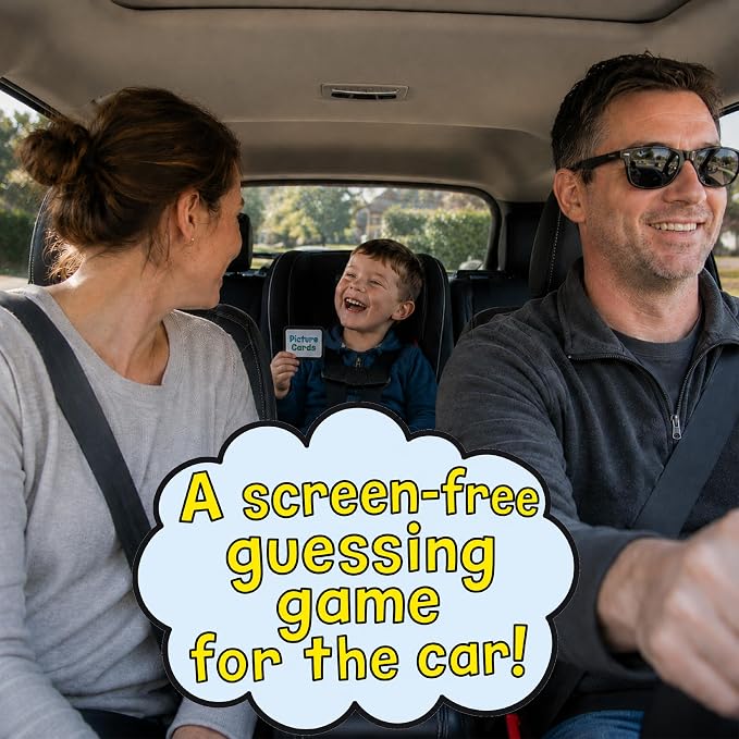 Picture Cards for Kids Ages 4+ – 94 Travel-Size Picture Cards for Charades, 20 Questions, Drawing Games, Storytelling & Guessing Games - Travel Games for Kids Ages 4-8