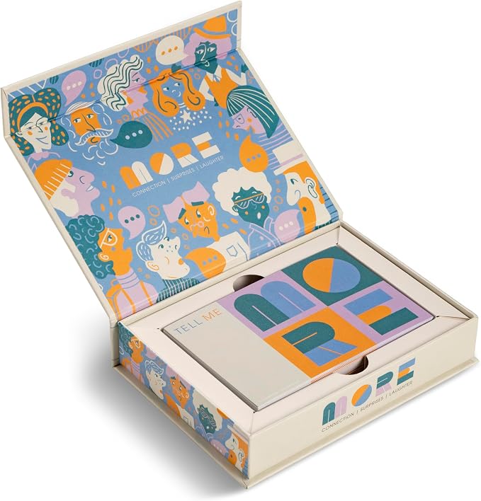 Compendium Tell Me More: Icebreaker Edition – A Conversation-Starter Game of 52 Questions to Deepen Connections