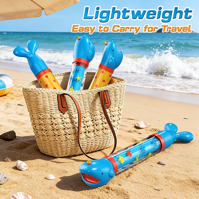 4 Pack Animal Shape Water Gun Blasters for Kids Ages 3-5 4-8, Water Shooter Waterproof Squirt Soakers, Pool Beach Summer Party Toys, Outdoor Water Play Games for Boys Girls Ages 3 4 5 6 7 8 9