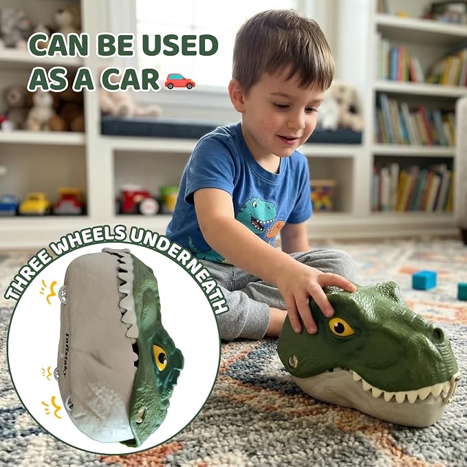 3-in-1 Dino Bag, Rolling Wheels & Launch Tracks, 13pc Jurassic Set, 3+ Gift | 3-in-1 dino bag: store, pull & launch! 13pc set with wheels & track fuels imaginative Jurassic play. Gift 3+