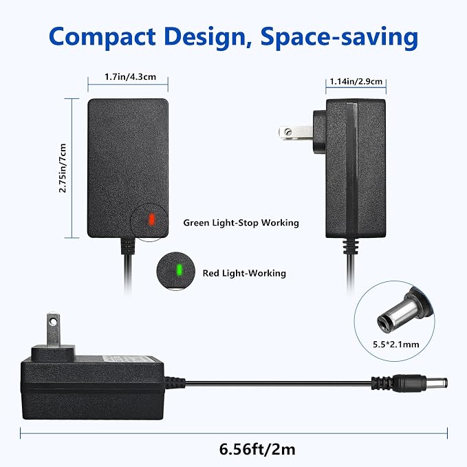 12V Battery Charger for Kids Ride On Toys, Electric Cars, Power Wheels, Motorcycles, ATVs, for Jeep, for Dodge Charger Toy Car Universal adapter for 12V Ride On Vehicles and Small Electric Toys
