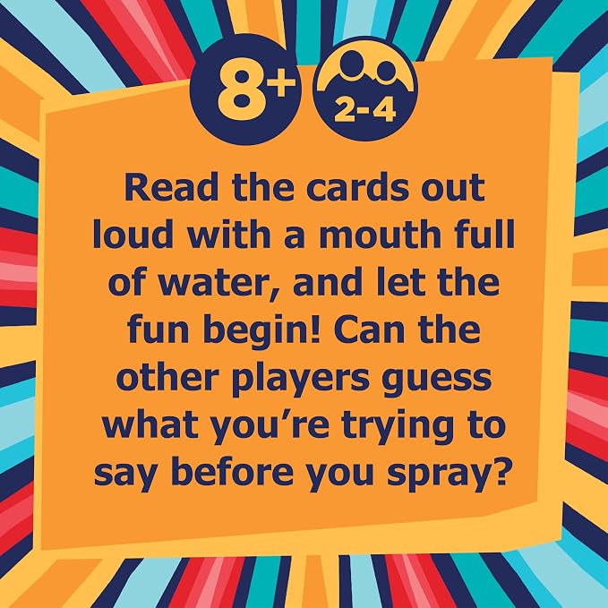 Swallow Your Words Card Games - Board Game for Family Game Night, Sip It, Say It, Don't Spray It, Multiplayer Game, Guess The Phrase Before The Timer Runs Out, Ages 8+