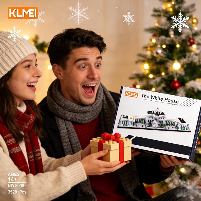 KLMEi Architecture Sets for Adults White House U.S. Capital Collection Building Kit Micro Blocks Famous Landmark, Mini Bricks Toys Presents for Kids 3520 PCS