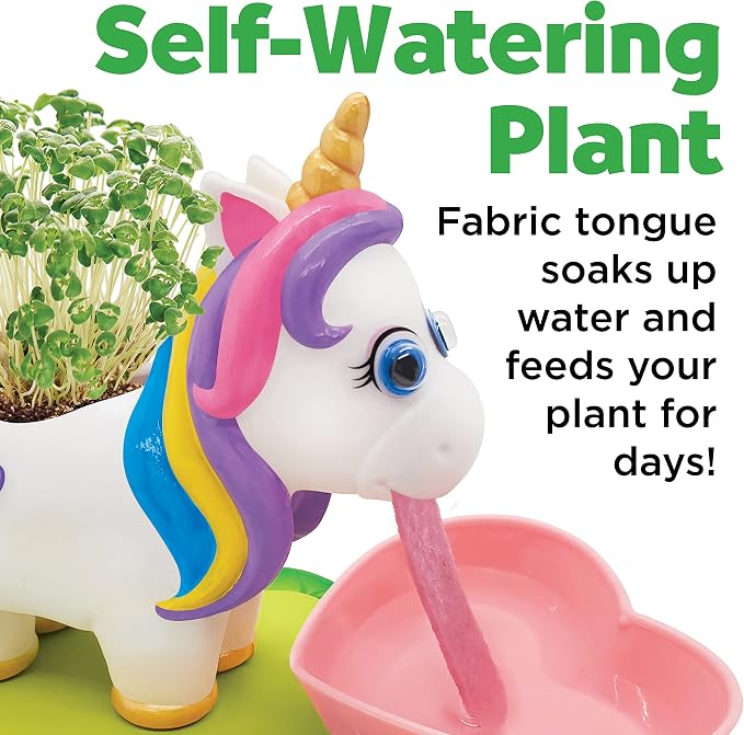 Creativity for Kids Unicorn Self-Watering Plant Pet, Unicorn Crafts for Girls, Summer Activities for Kids, DIY Garden Craft Kit (Ages 6+)