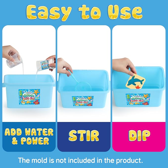 wookidel 8 Packs Magic Water Elf Powder Refill - Aqua Fairy Water Pets Solution Refill, DIY Squishy Maker Kit, Compatible with Most Water Elf Kits, Perfect for Family Parties & Kid's Creative Play