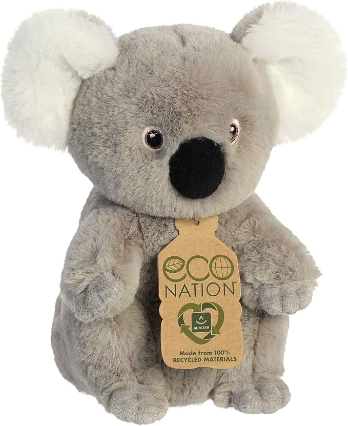 Aurora® Responsibly Made Eco Nation™ Koala Stuffed Animal - Ideal for Playtime Adventures - Perfect for Birthdays or Just Because - Gray 7.5 Inches
