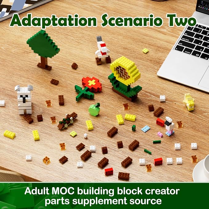 360 Piece White Classic Building Blocks Bulk, 7 Sizes Building Bricks Assortment Pack, Compatible with Lego Parts and Pieces (White)