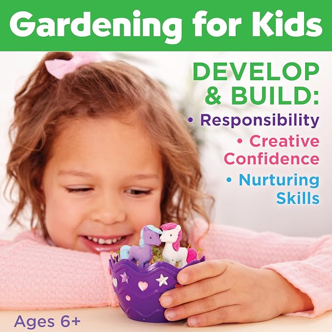 Creativity for Kids Mini Garden: Pony Terrarium Kit - Horse Gifts for Girls, Crafts for Kids and Girl Toys, Easter Basket and Birthday Gift Ideas for Girls (Ages 6+)