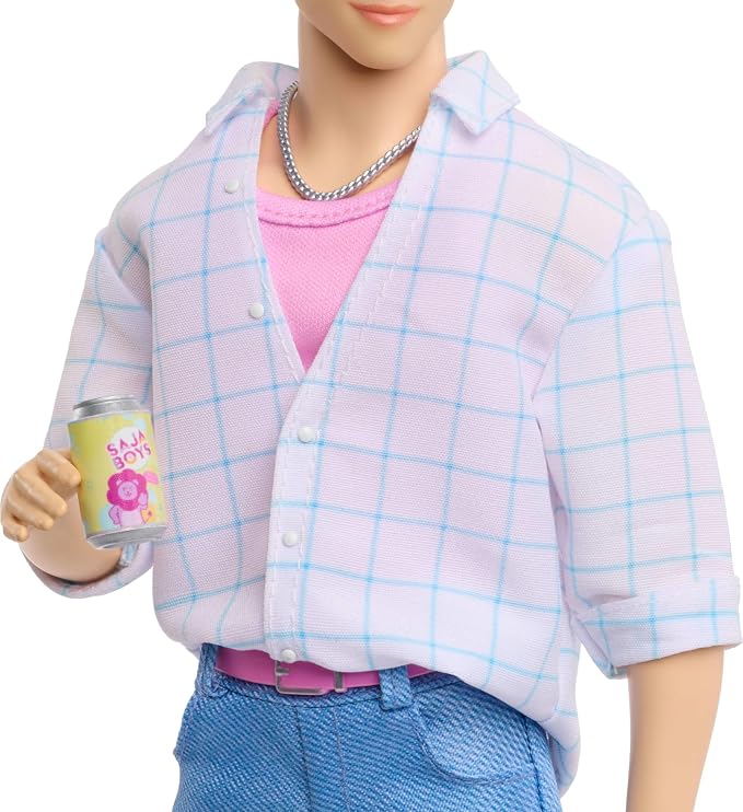 Mattel Kpop Demon Hunters Saja Boys Jinu Fashion Doll in “Soda Pop” Performance Look with 2 Accessories, Inspired by the Movie