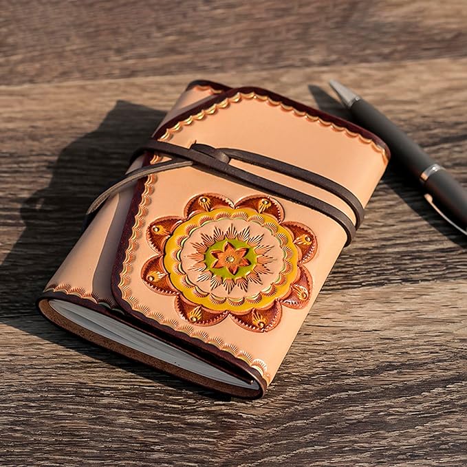 Silver Creek Realeather Leather Journal Kit, 4.5"x6", Natural (C4182-00)
