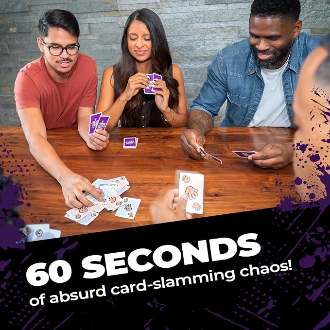 Throw Hands – The Absurdly Fast and Absolutely Chaotic Card-Shedding Game for 2 to 8 Players – 60 Second Card Game for Friends, Families, and Game Night – Ages 7+