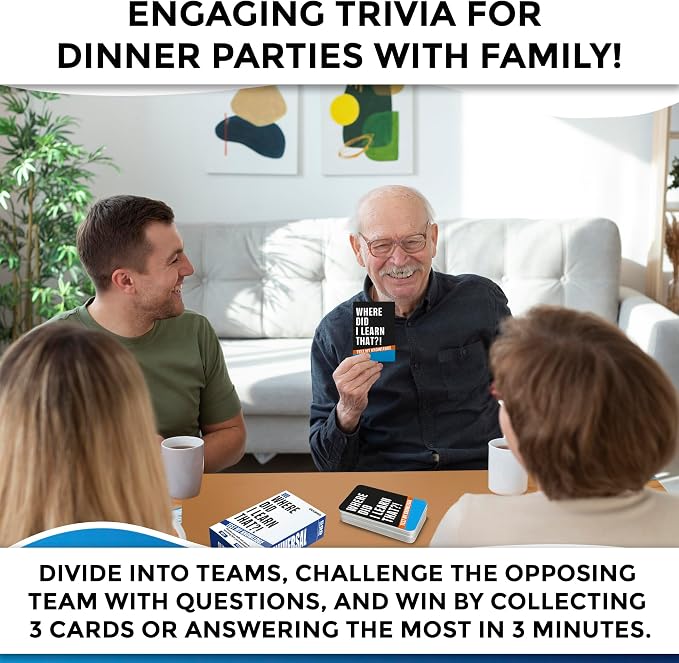 QUOKKA Trivia Card Games for Adults with 500 Questions – Party Board Games for Adults, Teens and Families – Trivia Cards with Answers in General Knowledge – Fun Game for Family Game Night