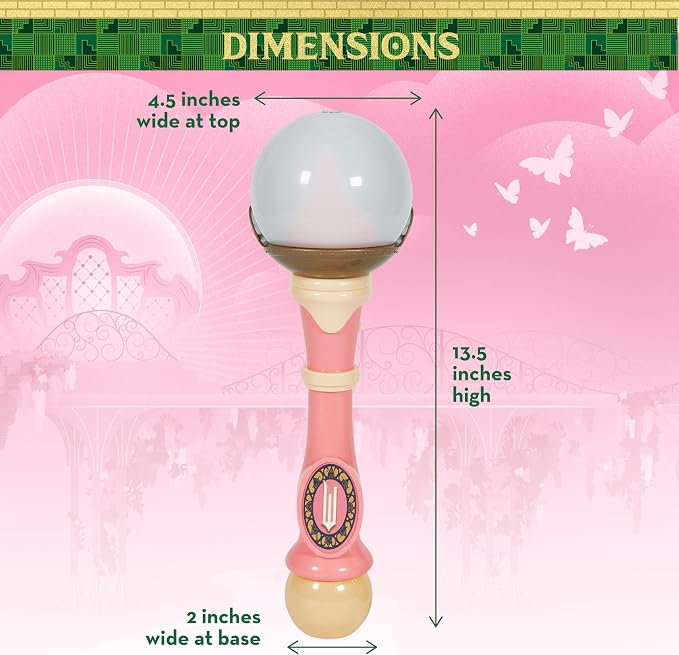 Wicked Glinda Light and Sound Musical Bubble Wand, Includes Bubble Solution