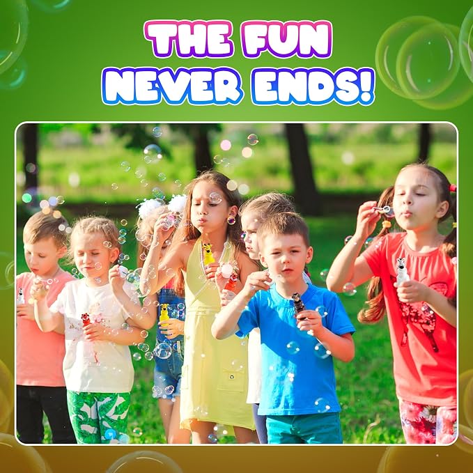Bulk Safari Animal Bubbles for Kids - (Pack of 24) Mini Safari Bubble Bottles with Wands and Assorted Jungle Zoo Characters, Baby Showers, Themed Birthday Party Favors, Goody Bag Toys for Kids