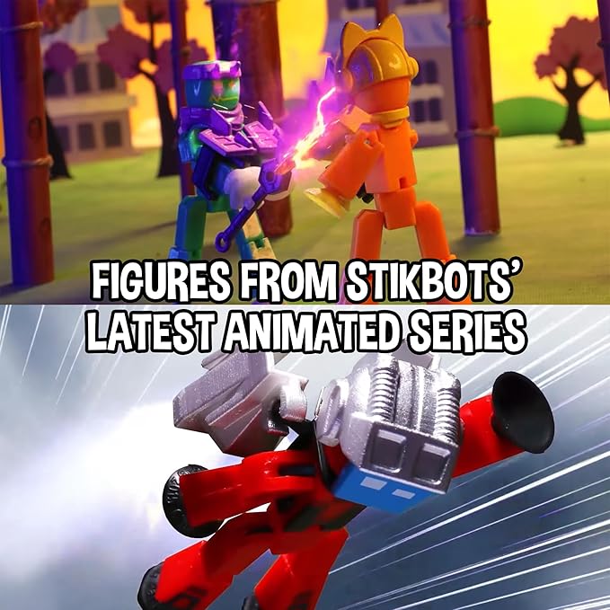 Zing StikBot Legendz Series 2 - Includes MERC, Doctor Nevermore, Bolt, Kallista - Collectible Action Figures and Accessories, Stop Motion Animation, Ages 4 and Up