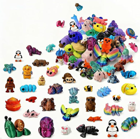 150PCS 3D Printed Random Animal Figurines Reward & Celebration Collection, Assorted mini Animals for Classroom Rewards,Celebrations, Party Favors,Treasure Boxes,and Family Incentive Activities