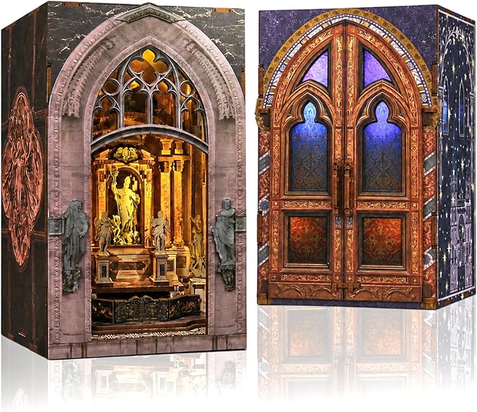 2 Pack 3D Architecture Building Model Kit with LED Lights, Dust Cover, Openable Door, Easy Assembly in 2-3 Hours, DIY Craft Gift for Adults Teens Home Decor (Duomo di Milano+Notre-Dame Basilica)