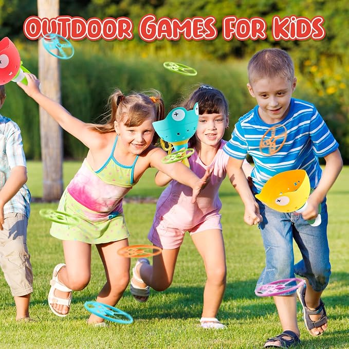 pamexin Outside Toys for Kids Ages 4-8 - Manual Capture Catching Game - Toddler Chasing Toy for Boys & Girls, Ages 3-7 - Outdoor Fun Family Games